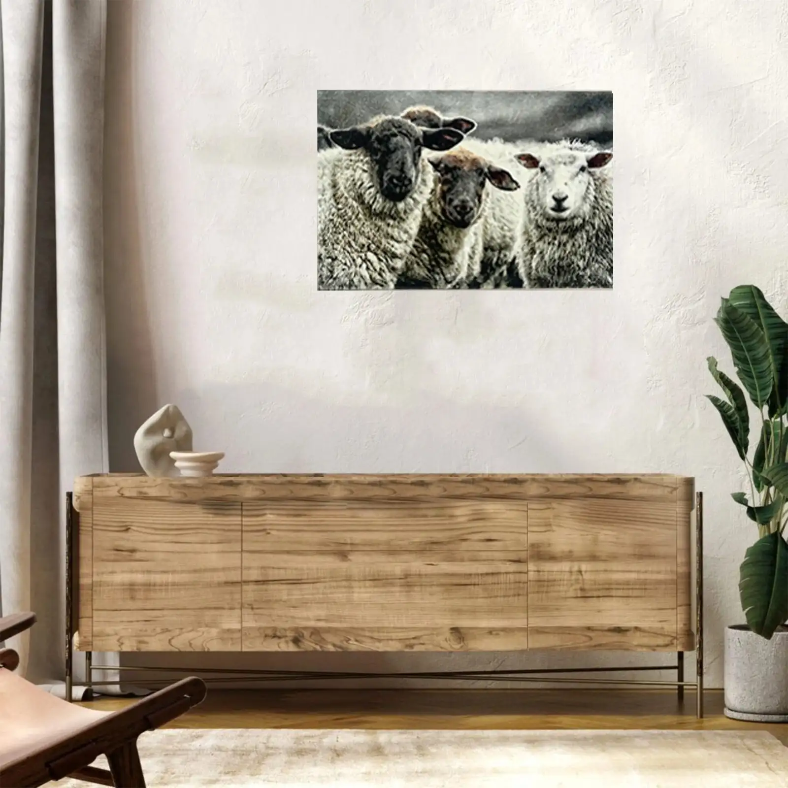 Ship herd Farmhouse Wall art animal Photography canvas