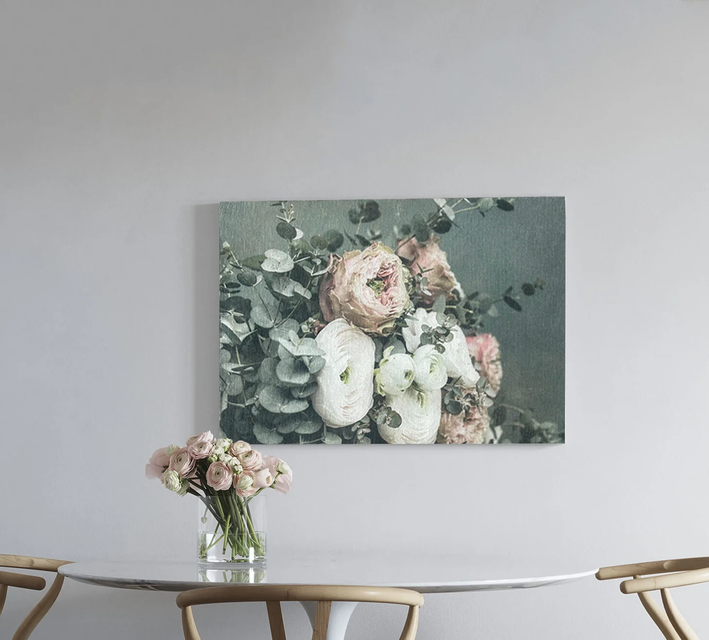 Romantic Floral boutique wall art and pastel floral print