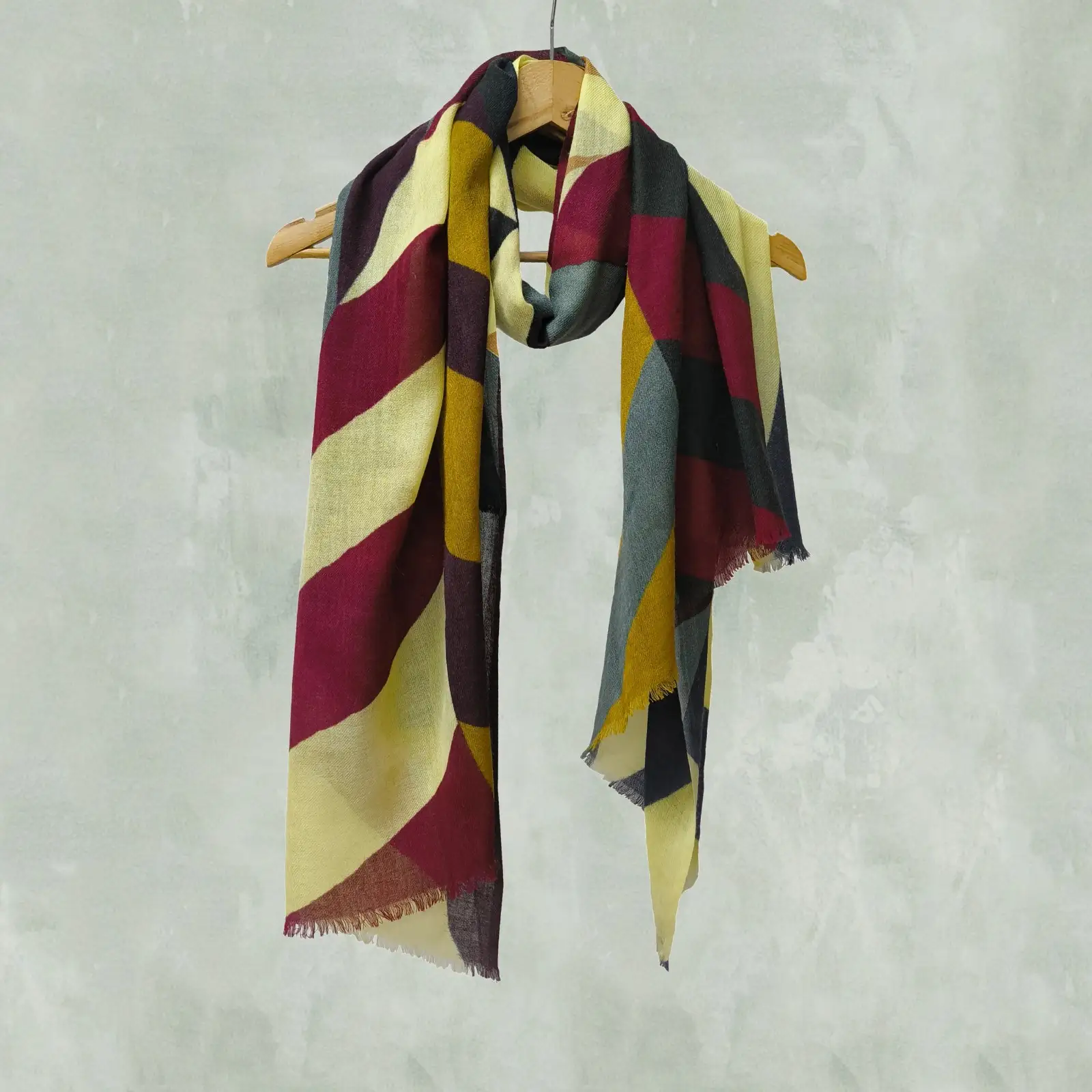 Vibrant Multi- color Bold stripe print Scarf modern and light weighted wrap