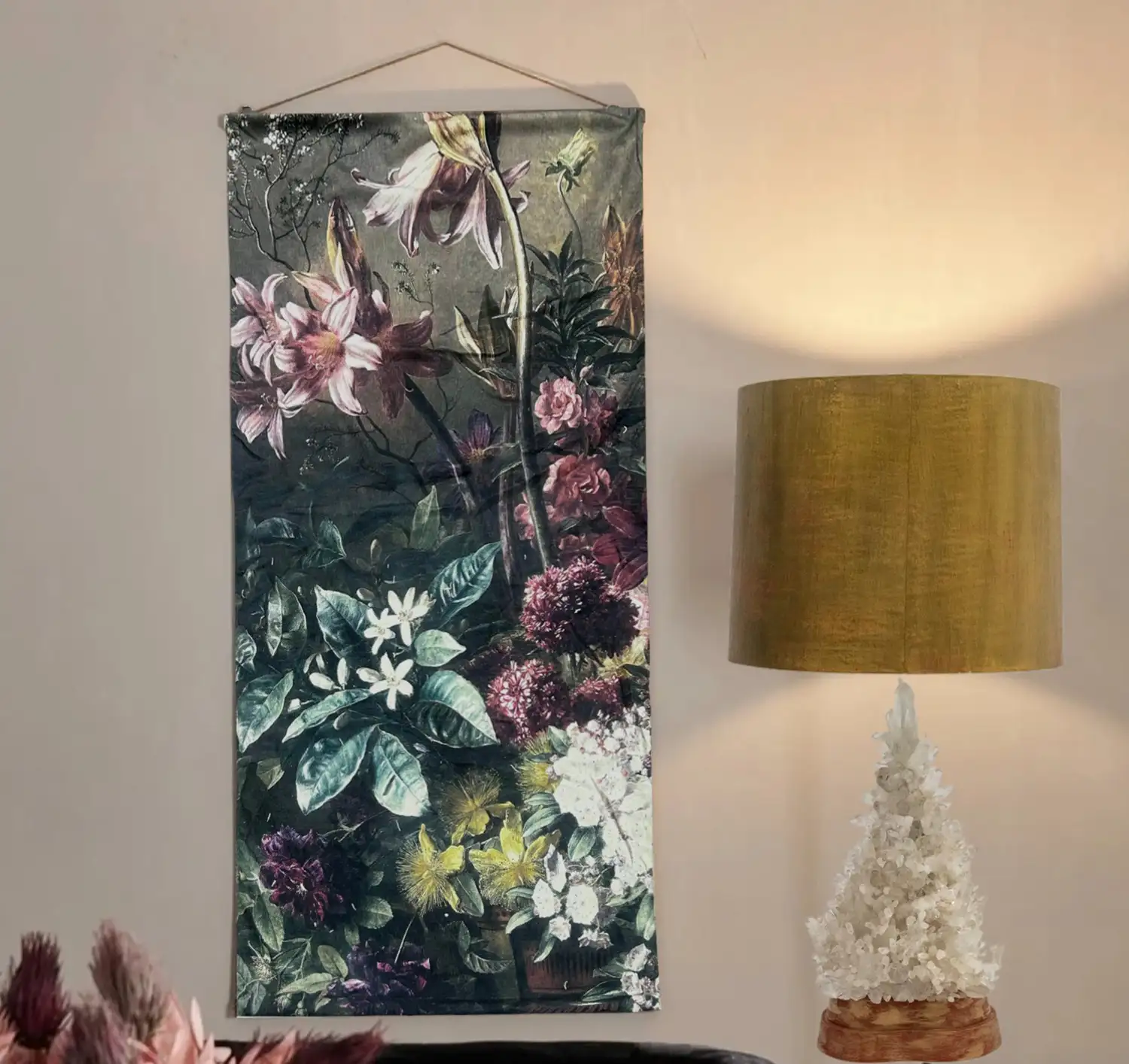 Vintage floral Garden Printed Wall- Hanging