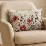 Floral-Embellished-Cushion-W-Filler-Set-of-2-16-x-24-inch-Elegant-Handcrafted-Beaded-Pillow
