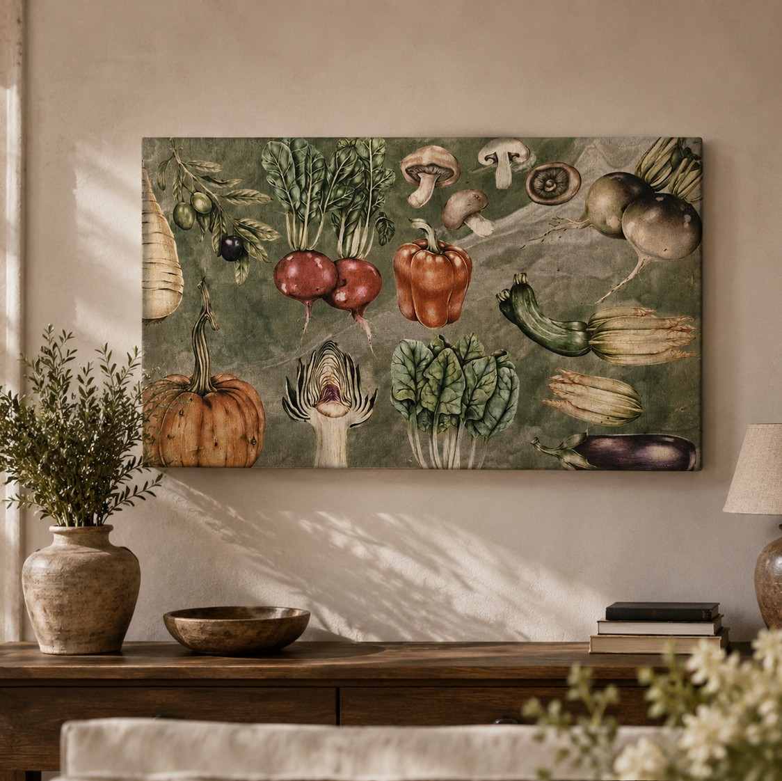 Vintage Botanical Harvest Canvas Print