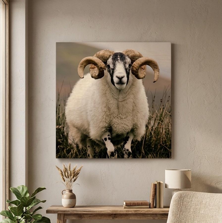Scottish Blackface Ram Canvas Wall Art